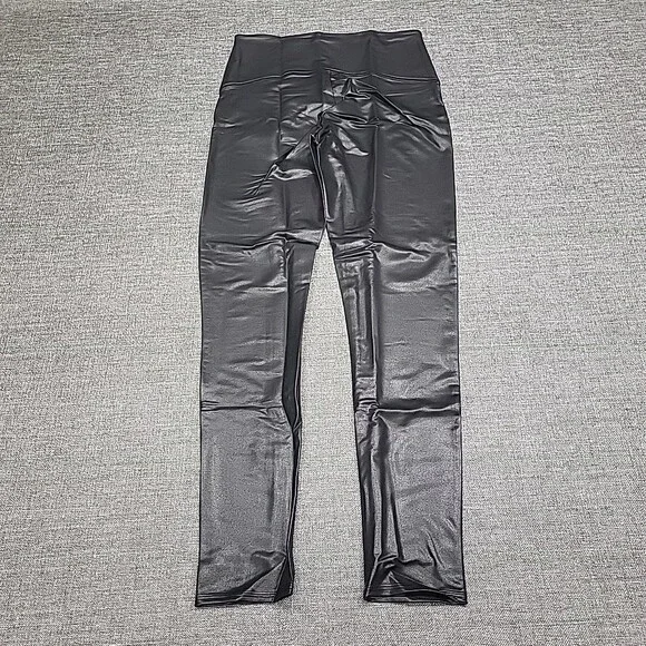 Jane and Bleecker Womens Faux Leather Leggings Pull On Pants X-Large Size Black - Picture 5 of 9